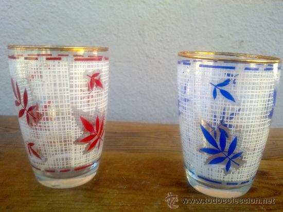 Antig&uuml;edades: PRECIOSOS 2 VASOS SERIGRAFIADOS. - Foto 1