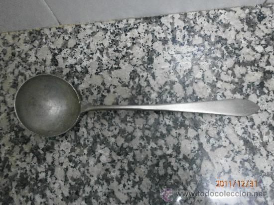 Antig&uuml;edades: ANTIGUO CUCHARON DE ALPACA MARCA PORKET - Foto 1