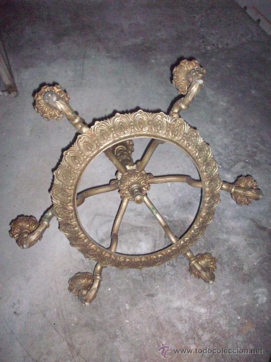 Antig&uuml;edades: LAMPARA DE BRONCE DE SIETE LUCES. - Foto 1