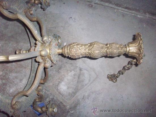 Antig&uuml;edades: LAMPARA DE BRONCE DE SIETE LUCES. - Foto 3