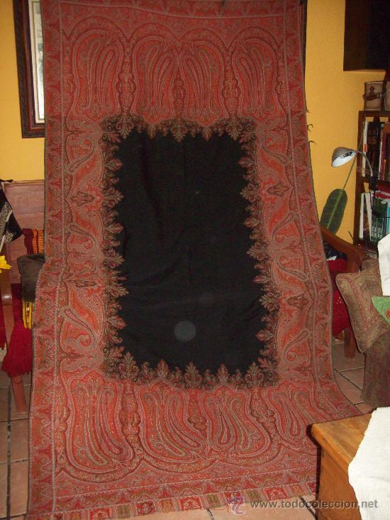 Antig&uuml;edades: MANTON DE LANA DE MERINO y seda - Foto 1