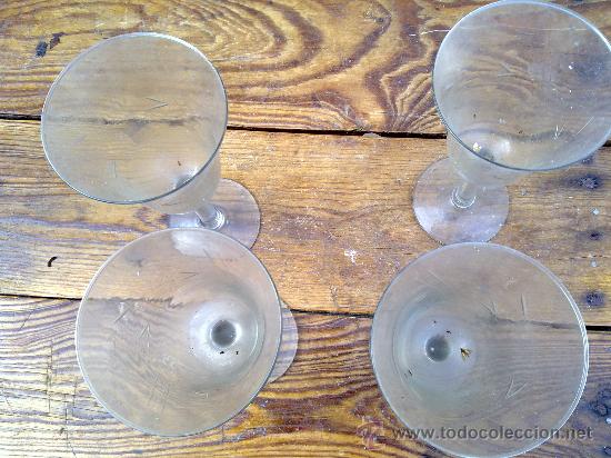 Antig&uuml;edades: ANTIGUAS Y PRECIOSAS 4 COPAS TALLADAS - Foto 2