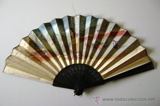 Antig&uuml;edades: GRAN ABANICO EN SEDA DE TEMA GOYESCO - Foto 5