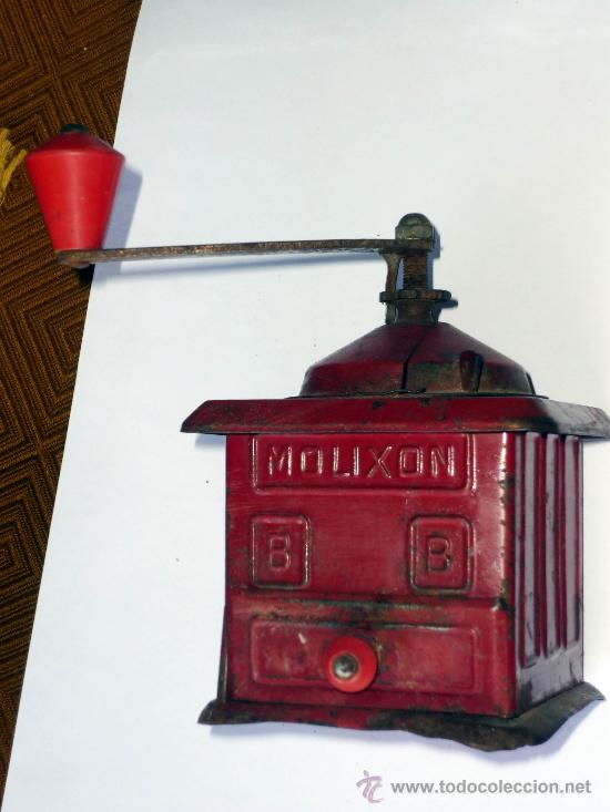 Antiquit&eacute;s: ANTIGUO MOLINILLO DE CAFE EN METAL MARCA MOLIXON ,SIN LIMPIAR NI RESTAURAR,FUNCIONA MUY BIEN