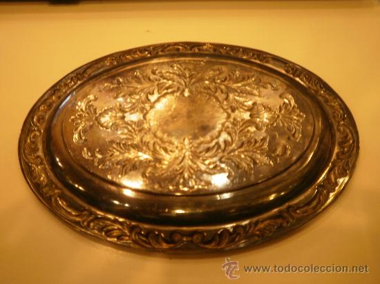 Antig&uuml;edades: Bandeja de plata. Tiene marcas. - Foto 5