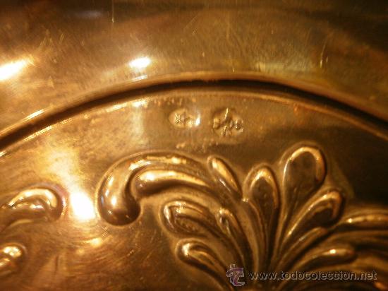 Antig&uuml;edades: Bandeja de plata. Tiene marcas. - Foto 7