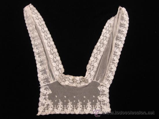 Antig&uuml;edades: ORIGINAL CUELLO ANTIGUO DE TUL Y GUIPUR - Foto 1