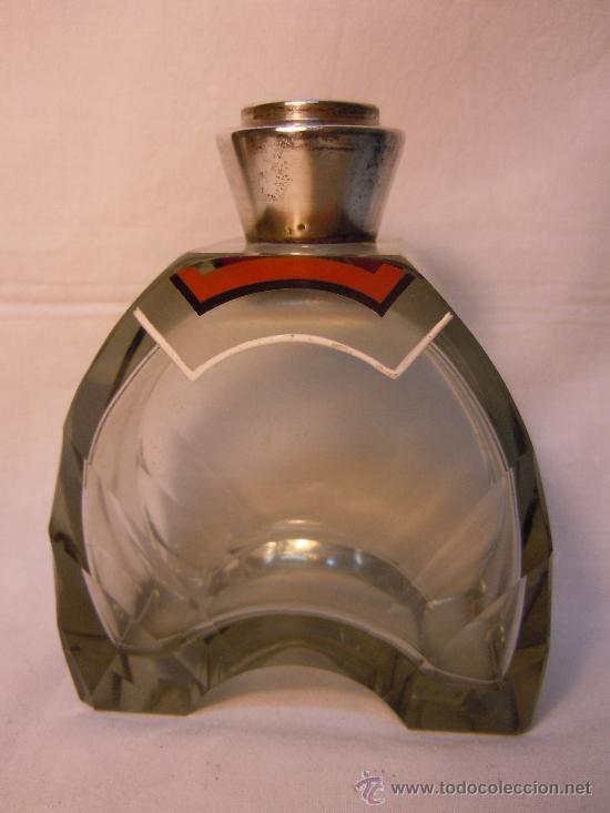Antig&uuml;edades: FRASCO CRISTAL Y PLATA ART DECO - Foto 1