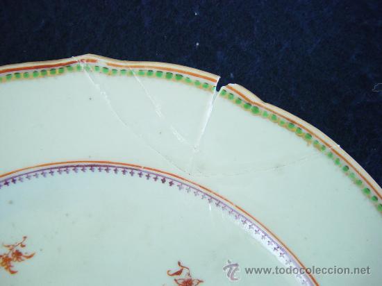 Antig&uuml;edades: Lote 3 platos seculo XVIII con defectos - Foto 3