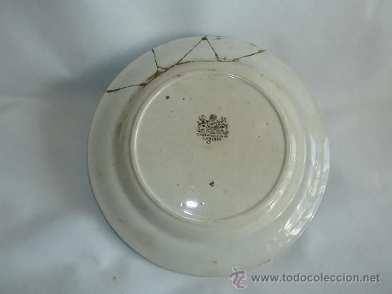 Antig&uuml;edades: PLATO DE VAJILLA - PRIMAVESI & SONS - CARDIFF - Foto 4