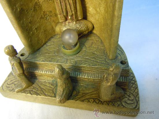 Antig&uuml;edades: VIRGEN DE FATIMA EN SU CAPILLA DE BRONCE DE PRIMERA EPOCA - Foto 4