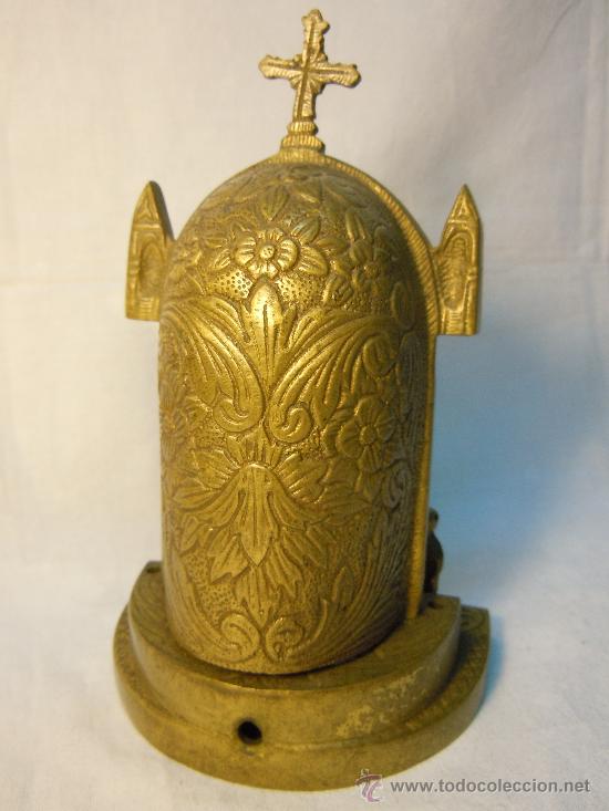 Antig&uuml;edades: VIRGEN DE FATIMA EN SU CAPILLA DE BRONCE DE PRIMERA EPOCA - Foto 2