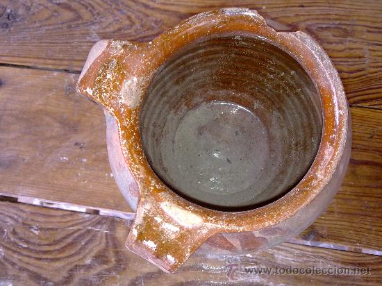 Antig&uuml;edades: ANTIGUA OLLA O PUCHERO DE BARRO. - Foto 3