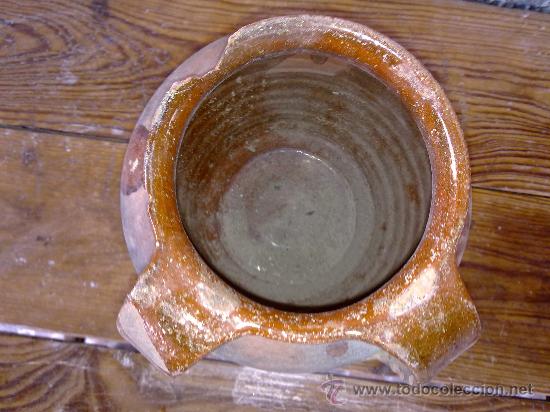 Antig&uuml;edades: ANTIGUA OLLA O PUCHERO DE BARRO. - Foto 4