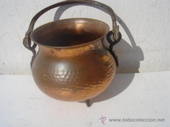 antiguo barreño de cobre. caldero, olla grande. - Buy Antique home and  kitchen utensils on todocoleccion