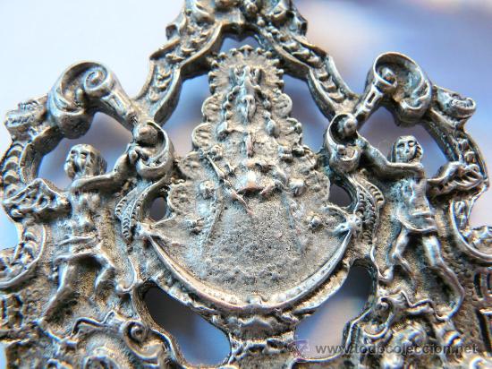 Antig&uuml;edades: MEDALLA GRANDE CON CORDON - NUESTRA SE&Ntilde;ORA DEL ROCIO - Foto 3