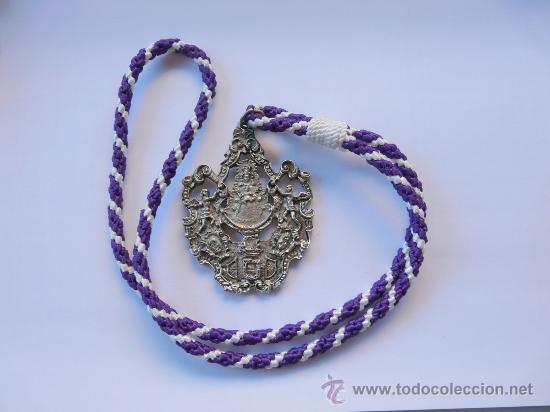 Antig&uuml;edades: MEDALLA GRANDE CON CORDON - NUESTRA SE&Ntilde;ORA DEL ROCIO - Foto 2