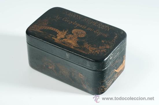 Antig&uuml;edades: Caja Oriental en papel mache - Foto 1