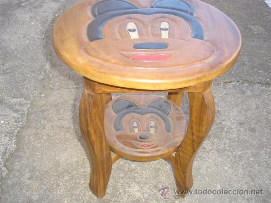 Antig&uuml;edades: mesa policromada de ni&ntilde;o Miekey - Foto 3