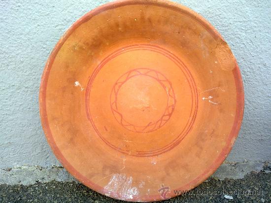 Antig&uuml;edades: antiguo lebrillo de barro sin vidriar. - Foto 1