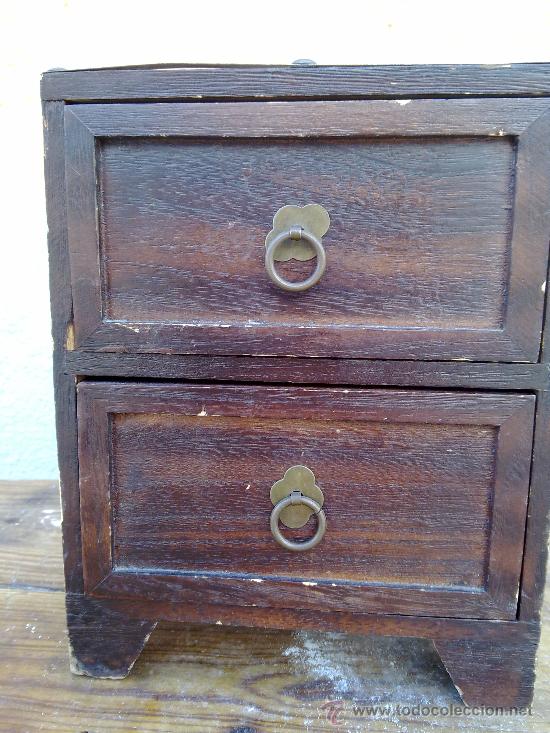 Antig&uuml;edades: PRECIOSO JOYERO DE MADERA EN FORMA DE COMODA - Foto 1