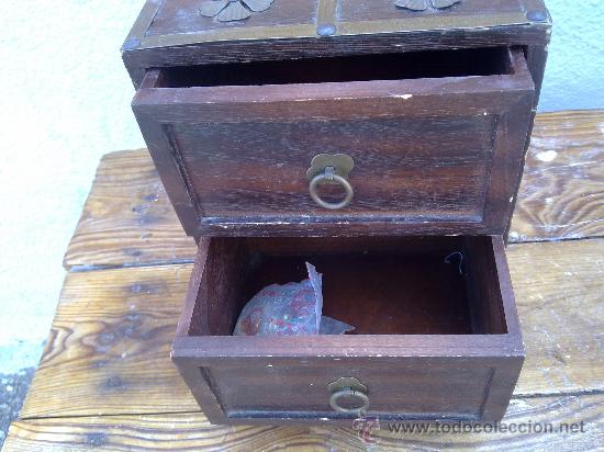 Antig&uuml;edades: PRECIOSO JOYERO DE MADERA EN FORMA DE COMODA - Foto 2