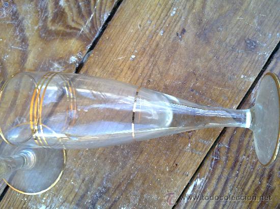 Antig&uuml;edades: antiguas 3 copas con filos de oro. - Foto 3