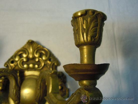 Antig&uuml;edades: APLIQUE ANTIGUO DE BRONCE - Foto 3
