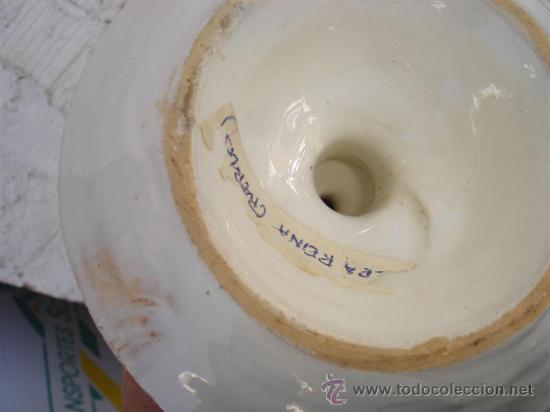 Antig&uuml;edades: palmatoria para velas de ceramica - Foto 2
