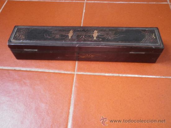 Antig&uuml;edades: Antigua caja de abanico. - Foto 3