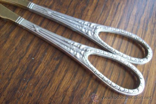 Antig&uuml;edades: Tijeras de mesa de plata - Foto 2