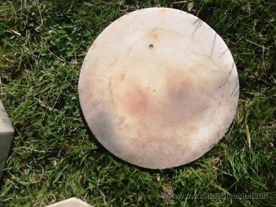 Antig&uuml;edades: ANTIGUO RECIPIENTE OCTOGONAL M&Aacute;RMOL BLANCO. 3 PIEZAS. - Foto 4