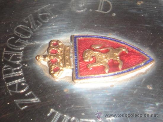 Antiquit&auml;ten: CENTRO EN PLATA DE LEY 56,5 grs - REAL ZARAGOZA C.D. - A&Ntilde;OS 40 / 50