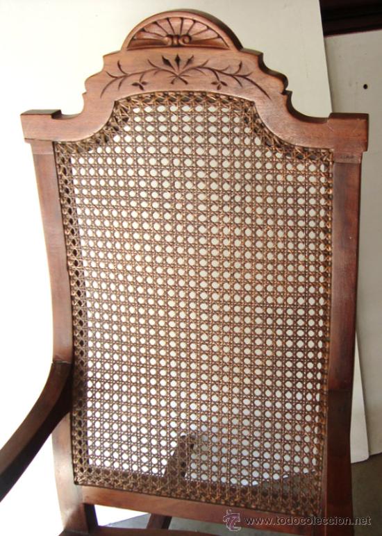 Antig&uuml;edades: Sillon mecedora de caoba  antiguo - Foto 3