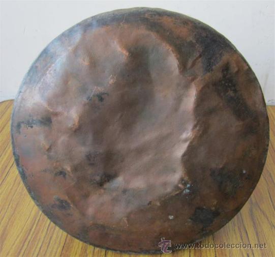 Antig&uuml;edades: JARRA de cobre .. Asa de bronce con labrados - Foto 4