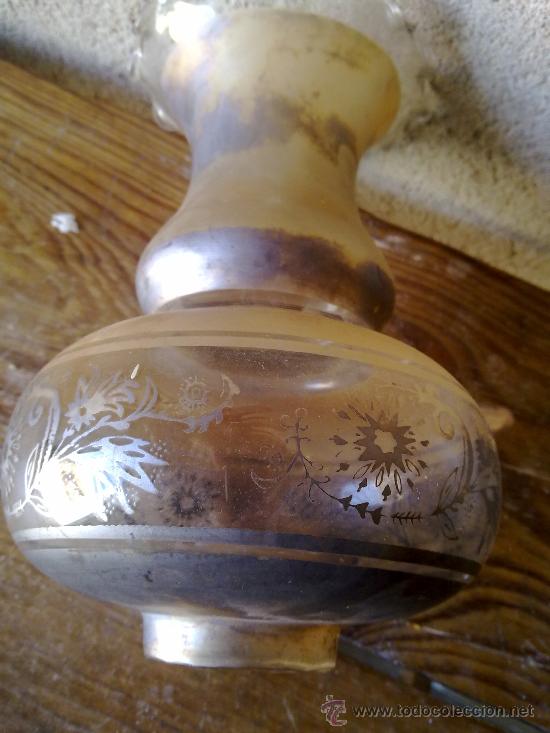 Antig&uuml;edades: tulipa de cristal de lampara. - Foto 3