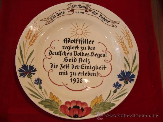 Adolf Hitler Plato Conmemorativo Anexion Austr Kaufen Antikes Deutsches Porzellan In Todocoleccion