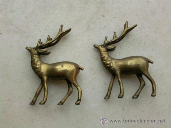 Antig&uuml;edades: Peque&ntilde;a pareja de ciervos de bronce - Foto 5