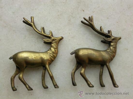 Antig&uuml;edades: Peque&ntilde;a pareja de ciervos de bronce - Foto 4