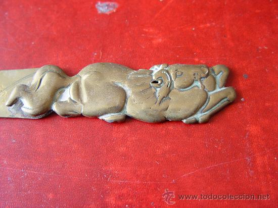 Antig&uuml;edades: Abrecartas antiguo de bronce. - Foto 2
