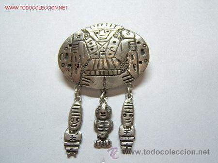 Antig&uuml;edades: BROCHE ANTIGUO DE PLATA PERUANA 900 - Foto 1