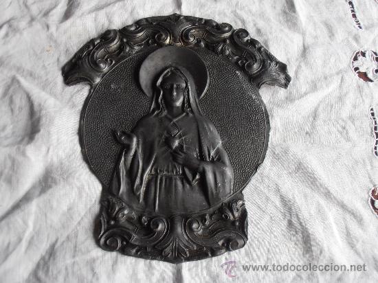 Antig&uuml;edades: PLACA DEL CORAZON DE JESUS EN ESTA&Ntilde;O - Foto 4
