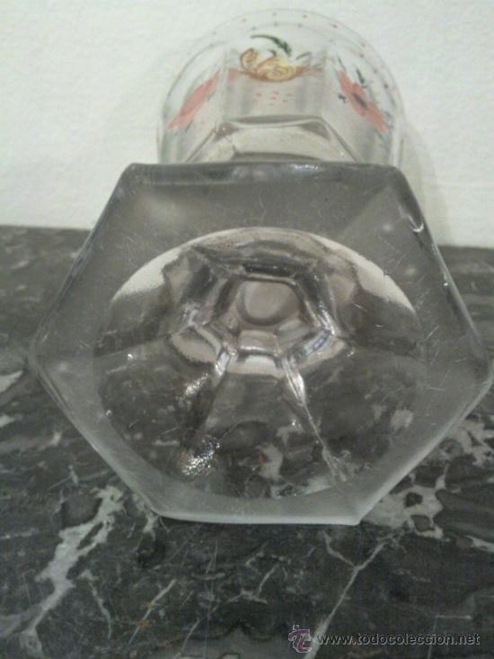 Antig&uuml;edades: Antigua copa de cristal pintada a mano - Foto 5