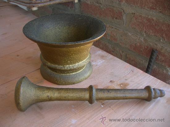 Antig&uuml;edades: MORTERO    BRONCE    -Siglo  XIX- - Foto 1