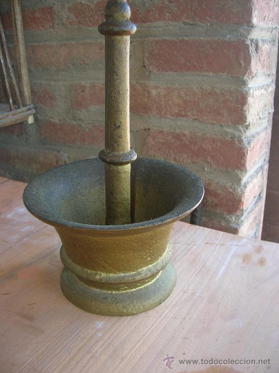Antig&uuml;edades: MORTERO    BRONCE    -Siglo  XIX- - Foto 2