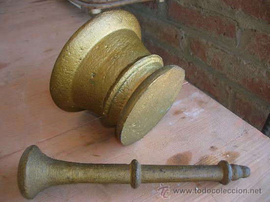 Antig&uuml;edades: MORTERO    BRONCE    -Siglo  XIX- - Foto 3