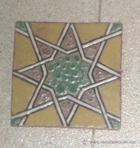Antig&uuml;edades: AZULEJO DE CUERDA SECA. DE TRIANA. CERAMIC TILE. ANTIQUE. - Foto 1