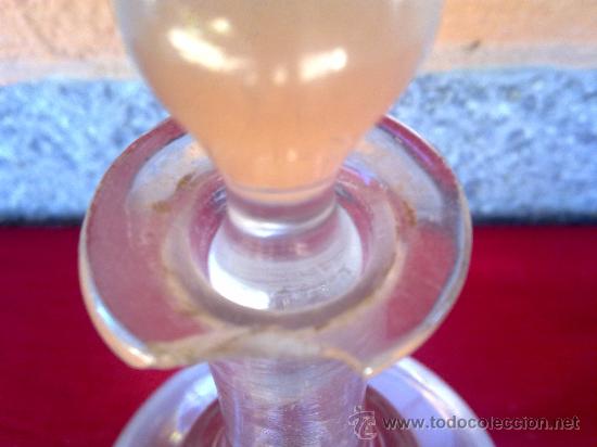 Antig&uuml;edades: antigua botella de cristal soplado. - Foto 3