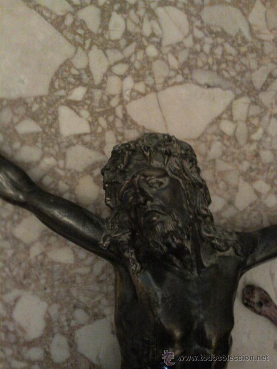 Antig&uuml;edades: Dos cristos de calamina y esta&ntilde;o - Foto 16