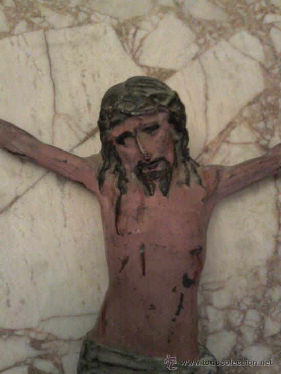 Antig&uuml;edades: Dos cristos de calamina y esta&ntilde;o - Foto 8